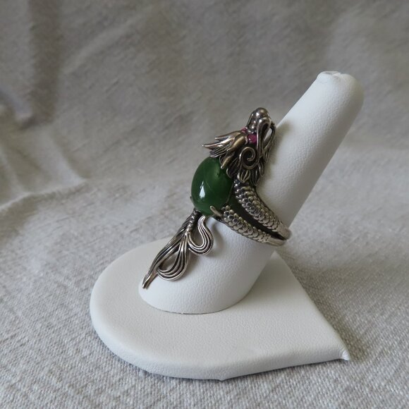 Jade Dragon ring - Picture 2 of 4